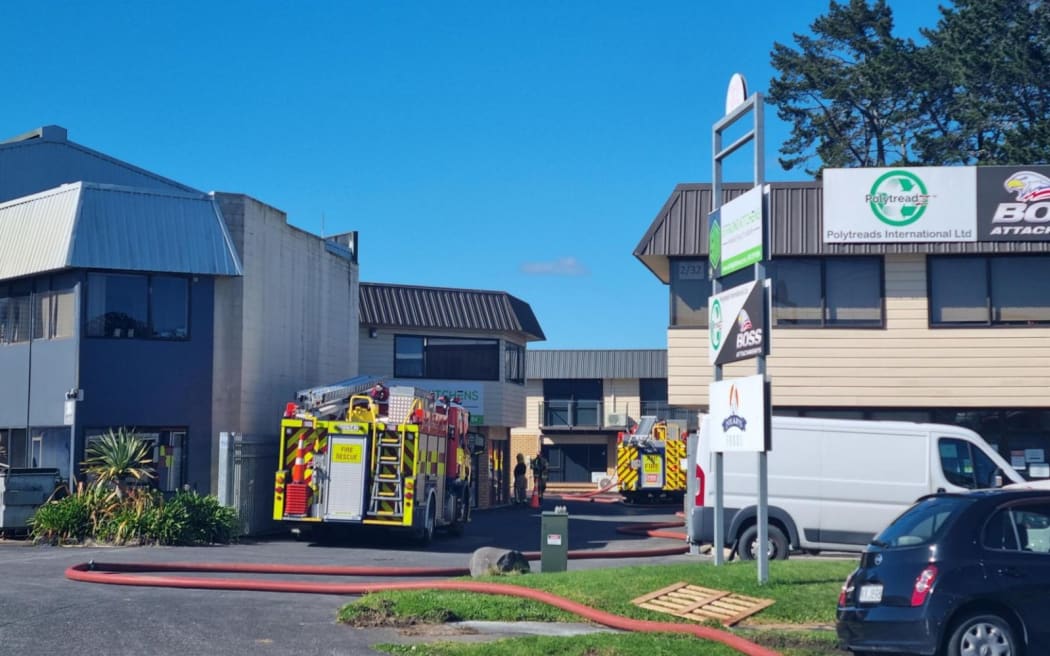 Scene on Neil Park Drive where a fire broke out on 22 August, 2023.