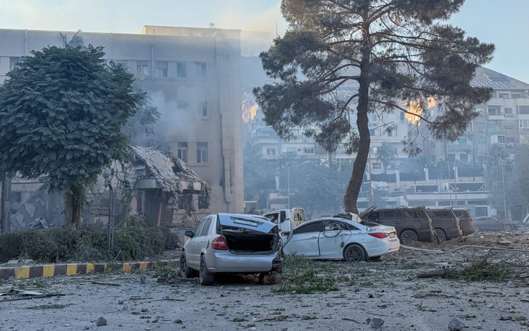 Israeli Airstrikes Hit The Syrian Ministry Of Defense And A Site Near The Presidential Palace In Damascus, on july 16, 2025, Amid Escalating Clashes Between Regime Forces And Druze Militias In Sweida. Israel Reaffirmed Its Commitment To Protecting Syria's Druze Community Due To Historical And Familial Ties.(Photo by Rami Alsayed/NurPhoto) (Photo by Rami Alsayed / NurPhoto via AFP)