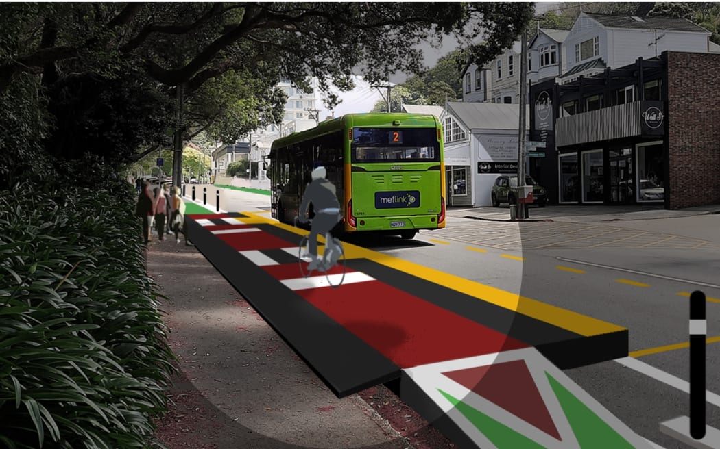 Raised bus stops will be put in place on Tinakori Road.