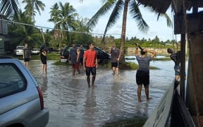 King tide in Tarawa, Kiribati, Friday 30 August 2019.