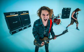 Still from Alien Weaponry's video for 'Whispers'