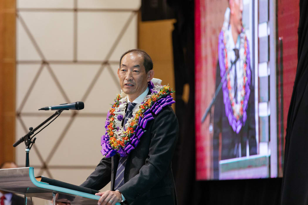 WHO’s Western Pacific Regional Director Dr Takeshi Kasai addressing Parliamentarians on the health impacts of a changing climate.