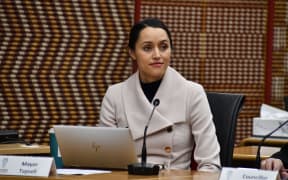 Rotorua mayor Tania Tapsell at a July meeting.