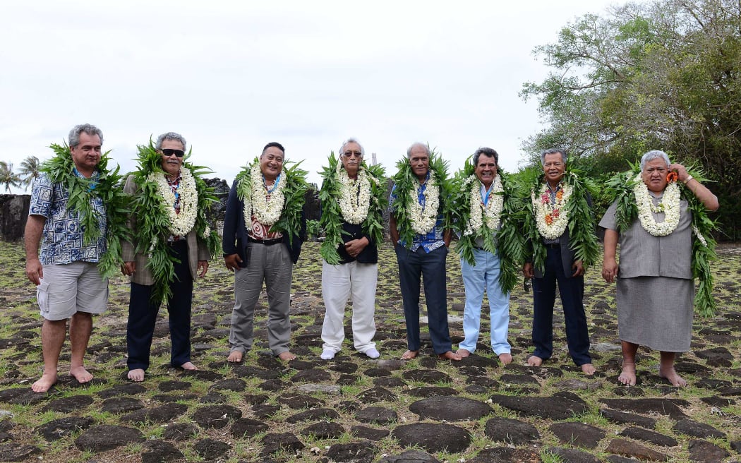 The leaders of the Polynesian Leaders Group in French Polynesia