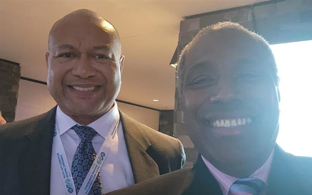 David Toganivalu pictured with Siromi Turaga who described Toganivalu as a 'close friend'.