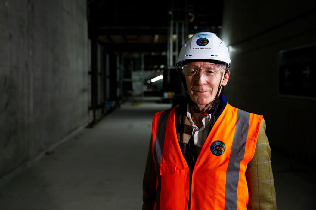 City Rail Link CEO Dr Sean Sweeney stands in the CRL tunnels under britomart train station.