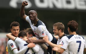 Victor Wanyama scored Tottenham's opening goal against Manchester United.