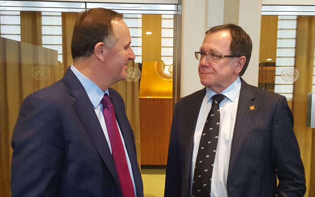Prime Minister John Key and Foreign Minister Murray McCully at the UN in New York.