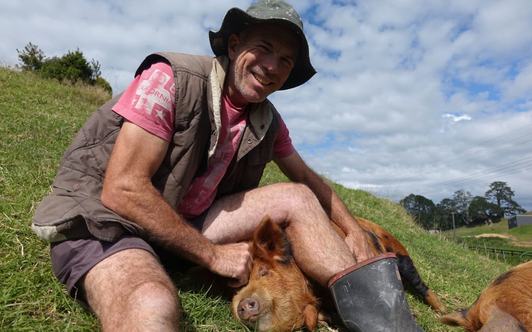George's dad Ian was happy to have the extra pigs.