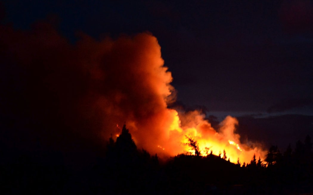 A massive fire near Hanmer Springs.