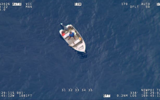 A Royal New Zealand Air Force Poseidon crew has found a solo fisherman missing for a week in the northern Cook Islands.
The missing Cook Islands fisherman was able to wave to the crew of the P-8A after they found him west of Pukapuka Island.