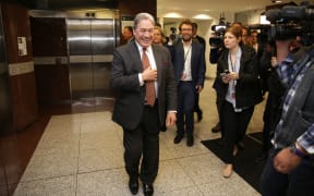Winston Peters pictured last week during coalition negotiations.