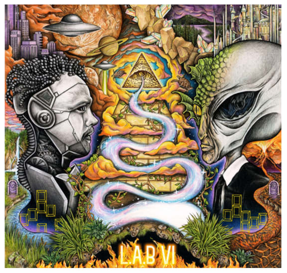 Cover art for L.A.B's new album VI.