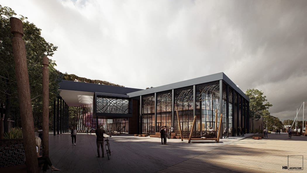 An artist's impression of the proposed Oruku Landing conference and events centre in Whangārei.