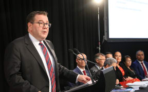 Grant Robertson delivers Budget 2019 in the lockup.