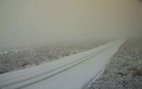 The Desert Road was closed due to snow earlier today.