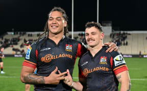 Naitoa Ah Kuoi and Leroy Carter of the Chiefs.