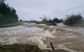 A ford was washed out in heavy rain near the Central Hawke's Bay District village of Ongaonga.