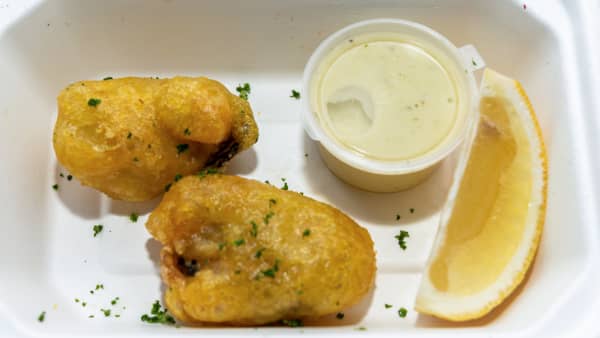 Do you add a deep fried muscle to the side of your fish'n'chips?