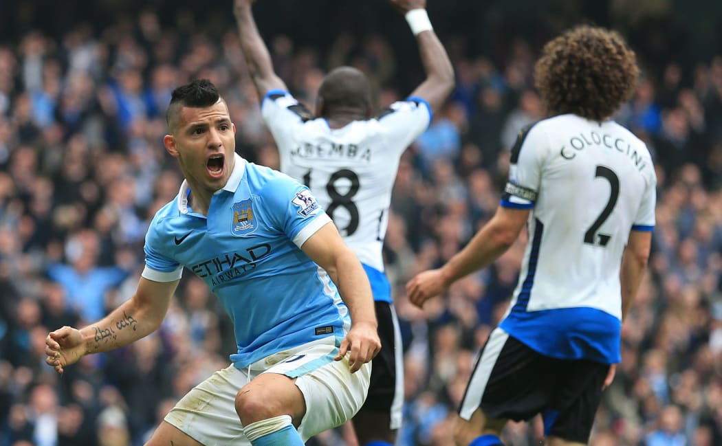 Manchester City's Sergio Aguero scores 5 against Newcastle 2015