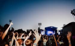 Crowd at Auckland Laneway Festival.