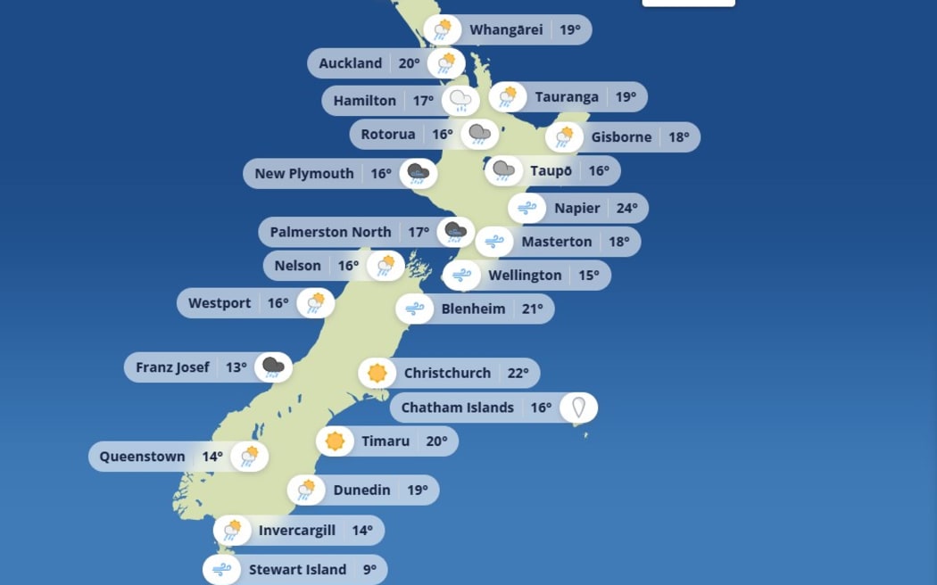 MetService has alerted several heavy rain and strong wind watches across the country for Sunday and Monday.