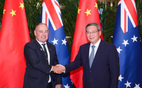 Chinese Premier Li Qiang meets with Cook Islands Prime Minister Mark Brown in Harbin, northeast of China's Heilongjiang Province.