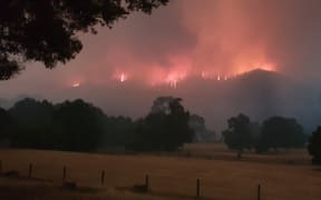 Merv Randle could see the fire at Pigeon Valley from his property earlier in 2019.