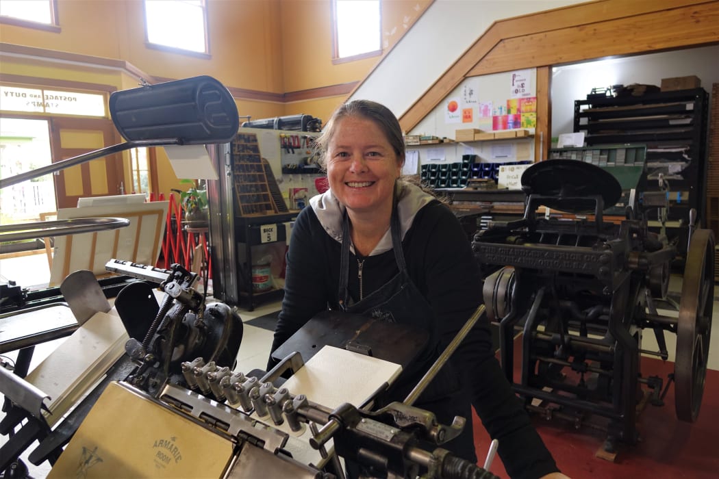 Renee in the Armarie Room.