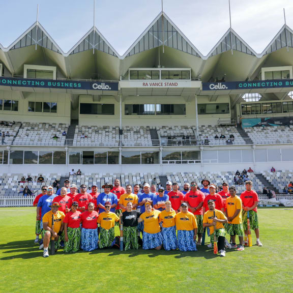 Kilikiti players posing at Basin Reserve