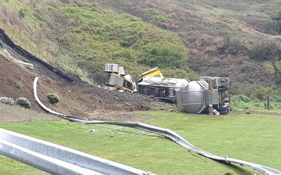 A a serious crash involving a truck on the Napier-Taupō highway.