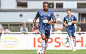 Auckland's Brian Kaltak at the ISPS Handa Men's Premiership, in the Auckland City FC versus Eastern Suburbs match on 15 November, 2020.