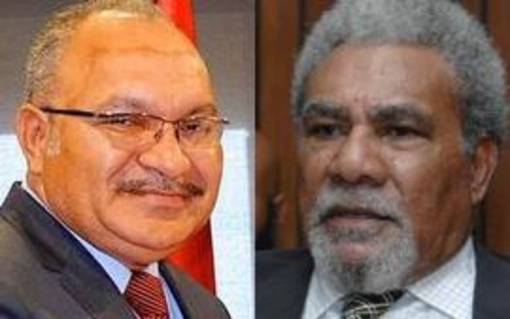 Peter O'Neill and Sir Mekere Morauta.
