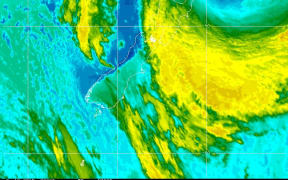 The latest infra-red image of ex-Cyclone Pam from the US NOAA (Monday).