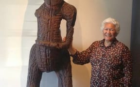 Hine Kohn, QSM, and her tipuna Te Kawiti. Hine Kohn is named after Te Kawiti's wife Hinekakaho i Te Rangi.
