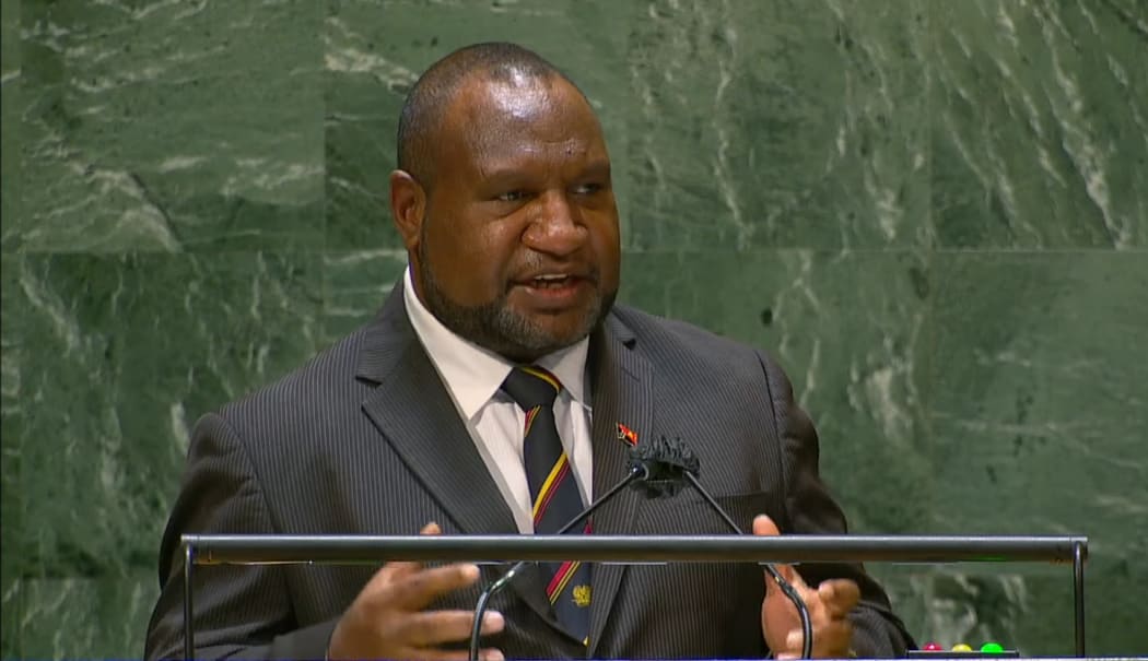 Papua New Guinea Prime Minister James Marape at the 76th UN General Assembly