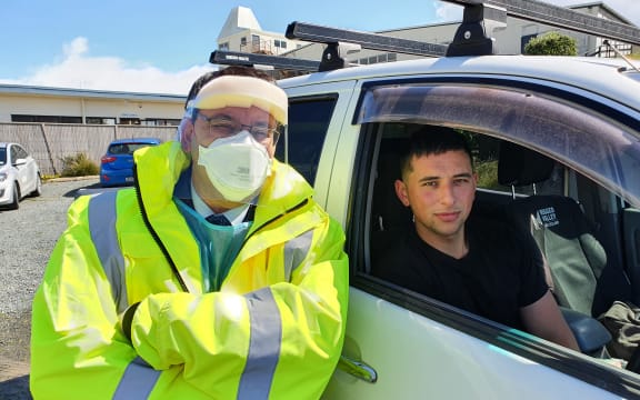National MP Dr Shane Reti administering Covid-19 vaccinations in Ruakaka.