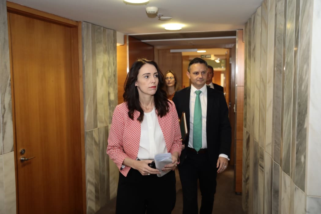 Prime Minister Jacinda Ardern and climate change minister James Shaw.