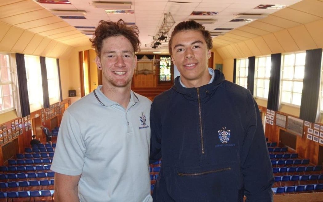 Karl Ratcliffe (left) and Archie Smith are part of the Nelson College team heading to England for the commemorative tournament.