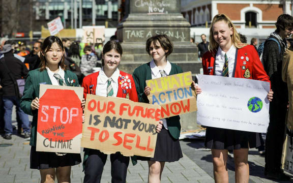 The School Strike for Climate Action march in Christchurch on 23 September, 2022.