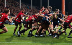 The Crusaders pack in action