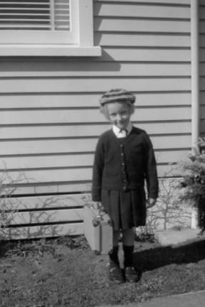 Professor Susan Morton on her first day of school in 1966