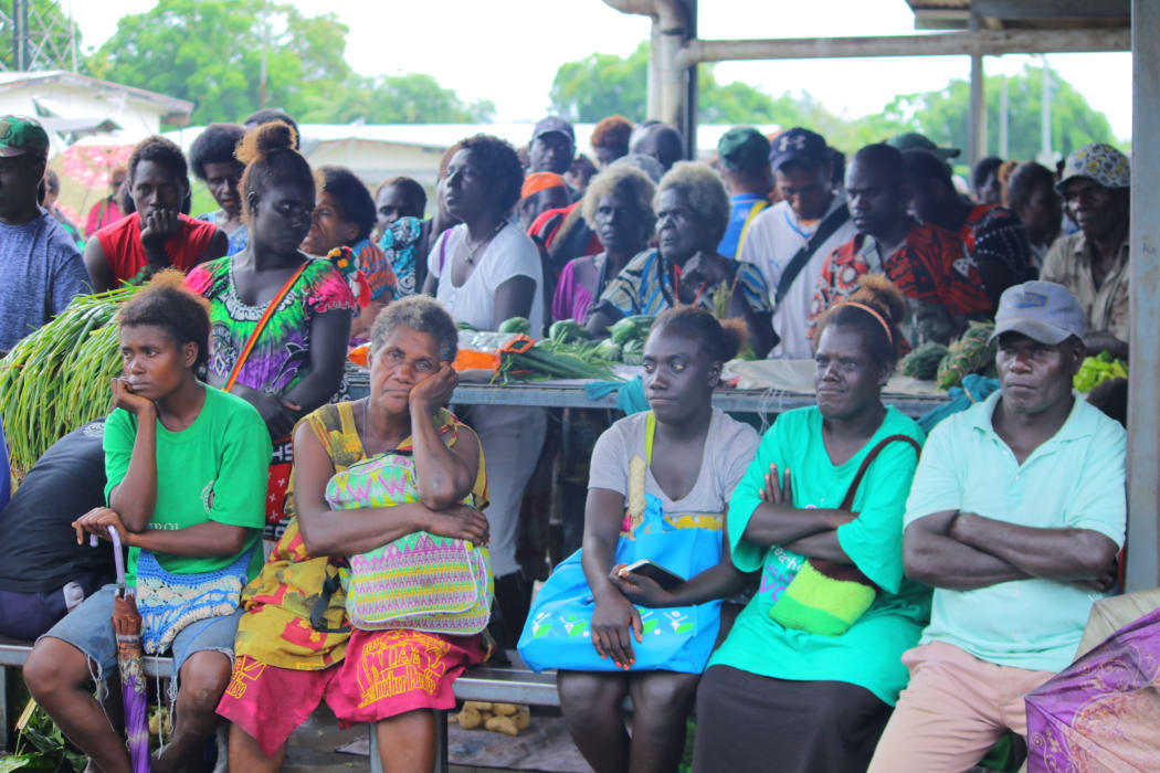 Bougainvilleans attending a Roadshow explaining the Referendum