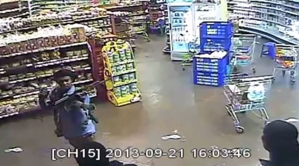 CCT image of gunmen who massacred at least 67 people ing Kenya's Westgate mall in September 2013.