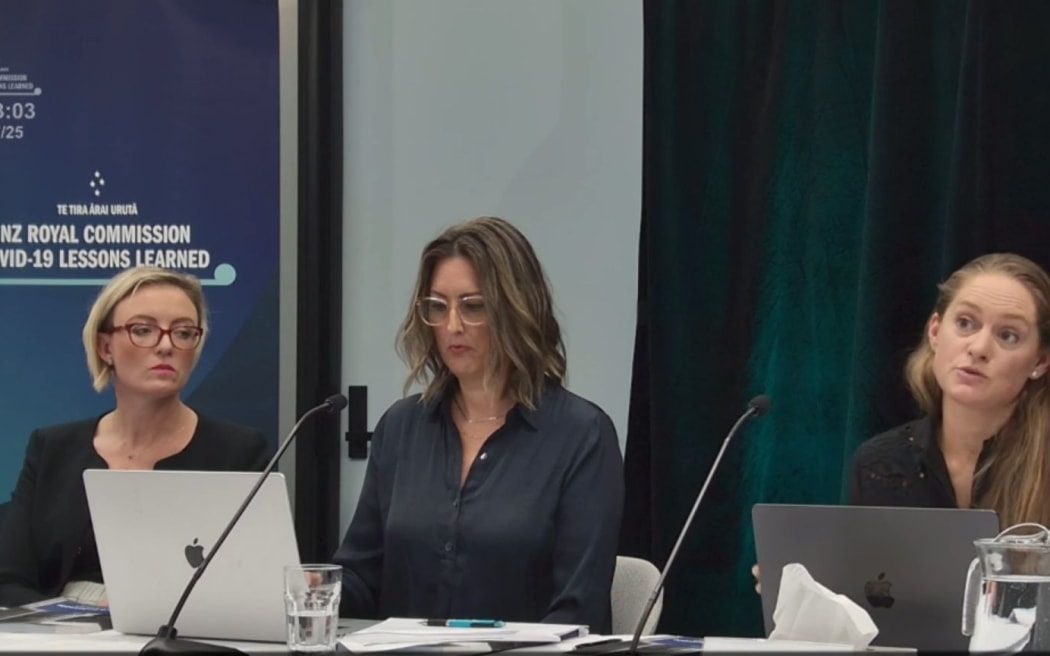 Representatives of pressure group Voice of Freedom addressing the Royal Commission of Inquiry into the Covid-19 response last Thursday.