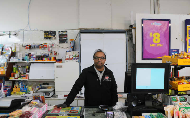 Kalpesh Patel, owner of the Hilltop Superette in Parnell.