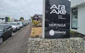 Ara Ake sign outside its office on New Plymouth's Young Street.