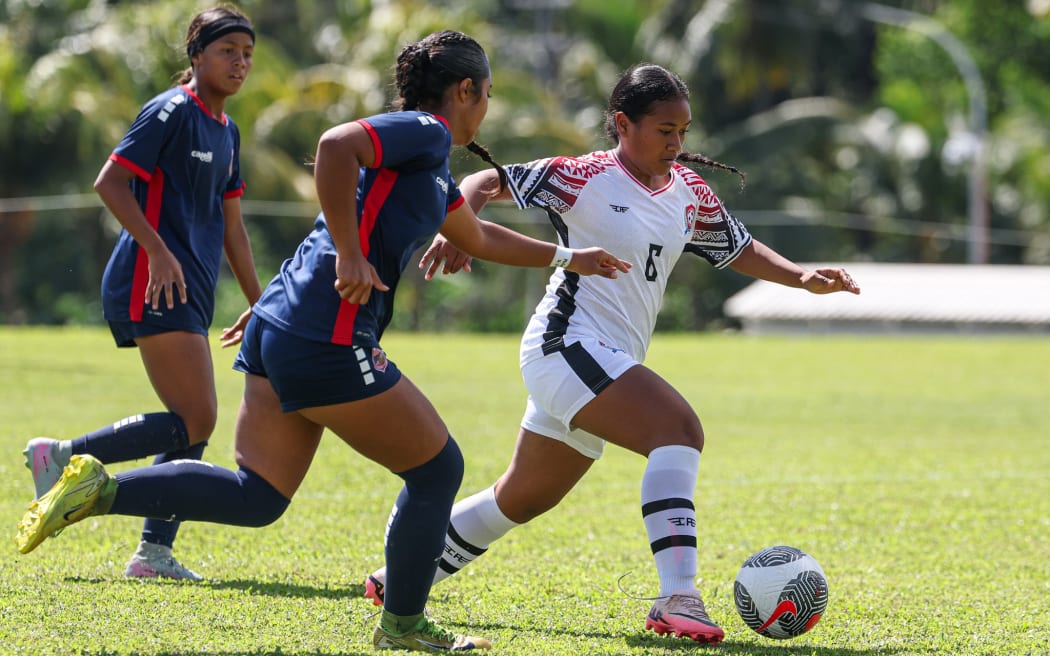 Tonga's Sophie Hale. OFC U-16 Women's Championship 2025, American Samoa v Tonga, Samoa Football HQ Apia, Tuesday 5 August 2025. Photo: Shane Wenzlick / www.phototek.nz