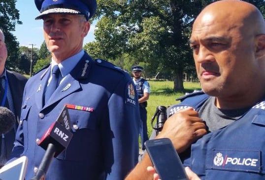 Police Commissioner Mike Bush and Maori liaison officer Warwick Morehu