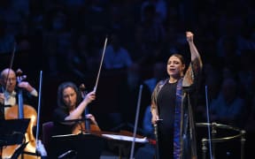 Dalia Stasevska conducts the First Night of the Proms 2023.